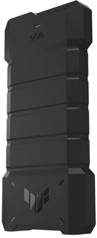 ASUS TUF Gaming AS1000 Plus USB-C 3.2 Gen 2x2 tragbare M.2 NVMe PCIe SSD 1 TB (IP68 Wasser- und Staubschutz, Gehäuse aus Aluminiumlegierung mit Wärmeleitpad, gebündelte NTI Backup Now)