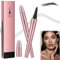 Neuer Microblading Augenbrauenstift, Augenbrauenstift mit 4 Gabelspitze Applikator, 3D Micro Eyebrow Pencil, Langanhaltenden Magischer Eyebrow Pen, Erzeugt Mühelos Natürlich Aussehende Brauen(Schwarz)