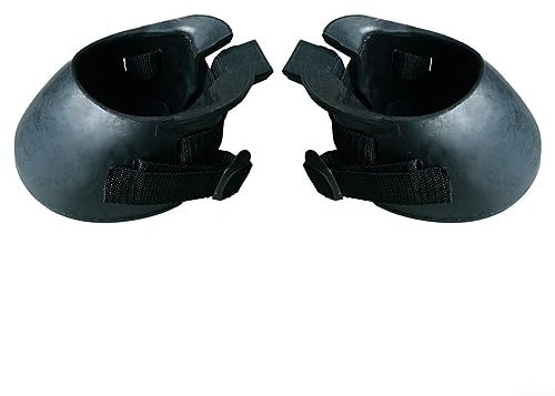 Hufschuhe aus schwarzem Gummi für rutschfeste Pferdehufschutzschuhe, Hufschützer, 129 x 128 mm, 2 Stück