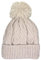 MIJOMA Kuschelweiche Chenille Mütze mit Pompom aus Kunstfell | Strickmütze für kalte Wintertage | Pudelmütze Wärmendes Accessoire (DE/NL/SE/PL, Alphanumerisch, Einheitsgröße, Beige)