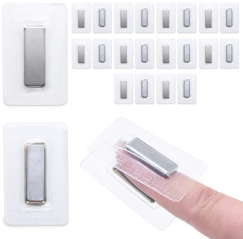 Jamsinmu Versteckter Magnete zum Einnähen Unsichtbare Magnetknöpfe Nähen in PVC Magnetverschlüss für Einnähen Stoff, Vorhang, Kleidung Handtaschen Silver-F2510