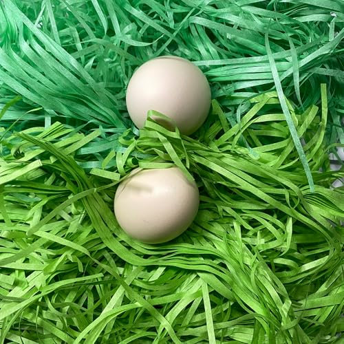 200 g d'herbe de Pâques - Deux différents verts - Rembourrage d'herbe de Pâques - Herbe artificielle - Nid de Pâques - Décoration de Pâques - Remplissage pour nids de Pâques