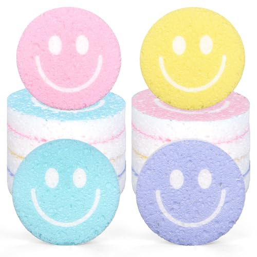FYSUIMU Küchenschwämme mit lächelndem Gesicht, pastellfarben, wasserabsorbierend, nicht kratzend, Reinigungsschwämme für Zuhause, Küche, Restaurant, Badezimmer, 8 Stück
