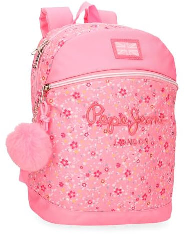 Pepe Jeans Alenka Rosa Zaino Casual Rosa 25x32x12 cm Poliestere 9,6L by Joumma Bags, Rosa, Taglia unica, Zaino Casual