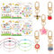 DPKOW 15 Merci Cadeau Fin Année École, Merci Carte avec Enveloppe Bracelet Porte-Clé pour Maîtresse Enseignant Cadeau ATSEM Maternelle Crèche Cadeau, Chouette Abeille Pomme Fleur Étoile