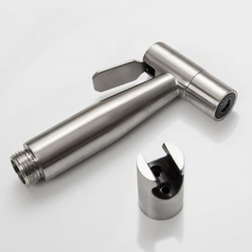 Edelstahl Handbrause mit Halterung, Bidet Handbrause, Duschkopf Bidet Armaturen, Anti-Rost Brausekopf, Einstellbarer Druck Duschkopf mit Wandhalterung, für Dusche Badezimmer Hygiene