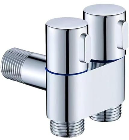 Rysydant 1-in-2-Out Dual Control Valve Double Control Washing Machine Wasserhahn Dual Handle Control Valve for Bidet and Bathroom Cleaning