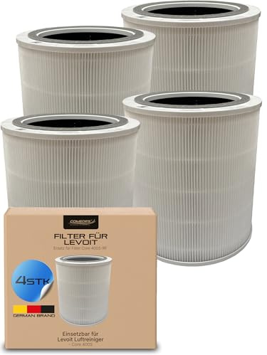 Comedes Ersatzfilter kompatibel mit Levoit Core 400S (Core 400S-RF) – 3-in-1 H13 HEPA & Aktivkohle mit Vorfilter – Austausch Luftfilter gegen 99,97% Staub, Pollen, Rauch, PM2.5 & Tierhaare (4 Stück)