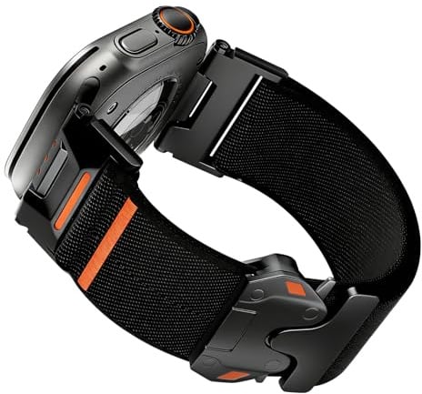 Zspoly Nylon Elastisches Armband für Ultra 3/2 Armband 49mm 46mm 45mm 44mm 42mm 41mm 40mm 38mm,Mecha-Stil Fallschirmverschluss Sportarmband für11/10 iWatch 9 8 7 6 5 4 3 2 SE