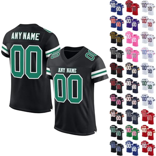 Seguire Personalisiertes American Football Trikot Mit Name Und Nummer | Atmungsaktives Oversize Jersey Für Herren Damen Kinder | Custom Football Uniform#1