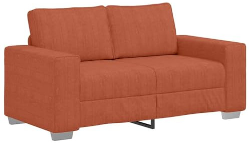 MOBCANT Zweisitzer-Sofa & Sofa Rot Orange Cordstoff Relaxsofa für Wohnzimmer, Schlafzimmer, Büro (160 x 77 x 82 cm)