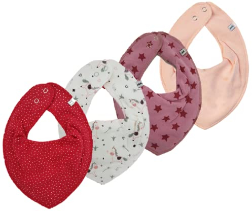 Pippi Babywear 4er Set Mädchen Halstücher Dreieckstücher