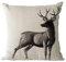 Nunubee Weihnachten Elch Hirsch Kissenbezüge 45 x 45 cm Leinen Zierkissenbezüge Dekorative Kissenbezug Dekokissen Sofakissen Lendenkissen Wurfkissenbezug Kissenhülle, Modell 12