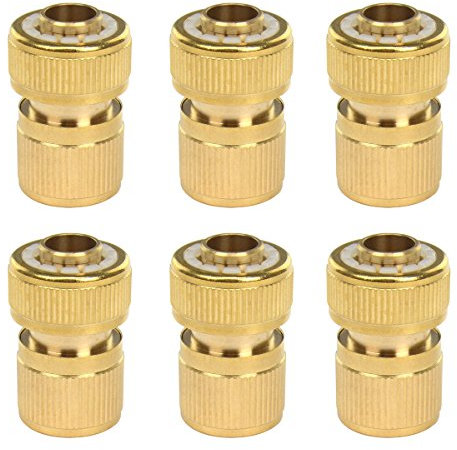 6pcs ottone giardino prato 5/8 tubo dell'acqua raccordo raccordi rapidi