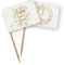 Folat 04449 50 Party Picks weiß mit Gold-Aufdruck Happy New Year