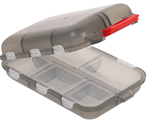 Ultnice Pillenbox für unterwegs, oval, mit 10 herausnehmbaren Fächern, aus Kunststoff, für Camping, Reisen