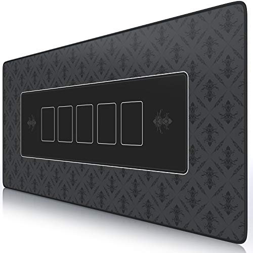 TITANWOLF XXL Poker Mat - Gaming Mouse Pad Mouse Mat - 900 x 400mm - XXL mousepad - table mat large size - improved precision and speed - rubber base for stable grip on smooth surfaces - Black