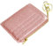 ehsbuy Mince Portefeuille Porte Carte Bancaire en Cuir RFID Bloquant Fermeture à Glissière Porte-Monnaie Porte-Clés pour Femmes Et Hommes