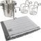 STRANDKORB-MANUFAKTUR BUXTEHUDE Strandkorbprofis Sparpaket: 1x Champagnerkühler, 2X Flaschenhalter, 1x Sylter Strandkorbdecke