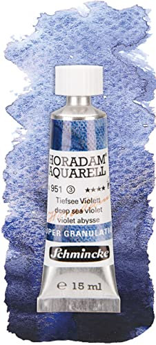 Schmincke – HORADAM® AQUARELL, Super Granulation, Tiefsee Violett, 15 ml, sehr stark granulierende Farbtöne, feinste, supergranulierende Aquarellfarben