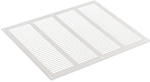 Steinberg14 Griglia di Ventilazione Rettangolare 400x300 mm - Griglie di Aerazione in Metallo Bianco - Serranda di Scarico dell'aria con Zanzariera - Copri Bocchetta Interna a Parete e a Soffitto