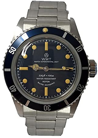 Walter Mitt Sea Diver Marine Stahl Automatik Blau Merc Uhr Unisex, blau, Armband