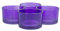 Teelichtgläser klein 51x33 mm Set 4 Stück Teelichthalter Glas (dunkellila)
