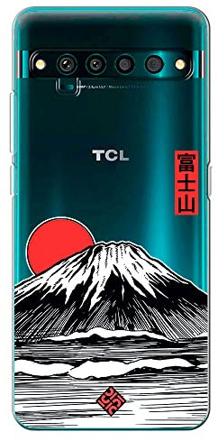 Movilshop Étui pour [TCL 10 Pro ] Dessin japonais [Mont Fuji ] en silicone souple transparent coque gel pour smartphone.