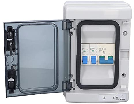 Verteilerkasten, ABS PC Wasserdichter Verteilerkasten 230V Stromversorgungsanschlusskasten Leistungsschalter Verteilerschutzboxen für Garagen