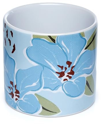 Puckator Florens Rhododendron Ceramic Indoor Plant Pot - Small - Indoor Decorative Plant Pots - House Plant Basket Pot Gifts - Home Decoration Gift - Planter Planters For Women - Flowerpot