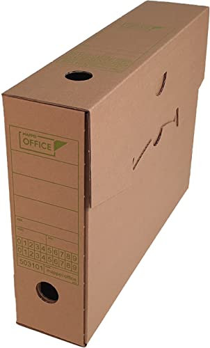 Mappei OFFICE Archivschachtel Archivbox mit Klappdeckel und Einstecktasche für 750 Blatt DIN A4
