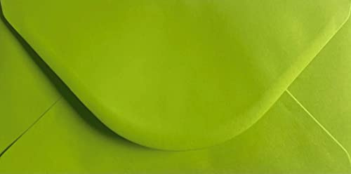 DL (110mm x 220mm) Coloured Envelopes for Greetings Cards Party Invitations & Craft - Pack of 30 (Lime Green)