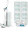 Toilet Wand Kit with 48 Refills, Disposable Toilet Bowl Brush Disposable Toilet Cleaning System Toilet Wand, Storage Caddy and 48 Toilet Brush Refill Cleaning Heads for Bathroom Cleaning