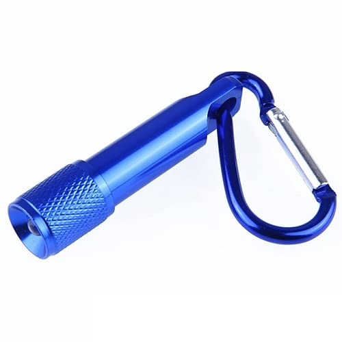 HshDUti LED-Taschenlampe, Mini-Taschenlampe, 60 mm, kleine Taschenlampen, bunt, kleine Taschenlampe, Mini-Taschenlampe mit Karabiner-Clip, Camping, Wandern, Outdoor, Party, Licht, Batterien im