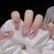 WOOXDYUK Nail Art Set,Press On Nails Medium French Tip, Crystal Butterfly Nails, Pack of 24 False Nails with Imported Jelly Glue +1 Nail rub +1 Alcohol Pack +1 Nail Remover