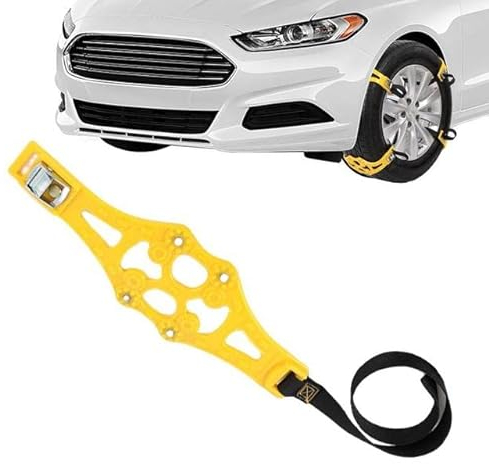 8 Stück Auto Schneeketten,für Jeep Liberty Patriot Renegade Grand-Wagoneer Wagoneer Wrangler,Verstellbare Universal,für Reifenbreite 165-265mm,Yellow