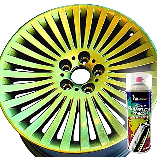 PMcolours Flip Flop Lack mit Multi Color Chamäleon-Effekt GOLDEN, Sprühdosen 400 ml, BCB-Basecout (gold-grün)