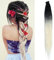 24 Ombre Dreadlocks Extensions Single Ended 15 Strands/Pack Black to White Soft Synthetic Faux Dreads Reggae Crochet Braided Dread Extensions