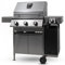 Schickling Gasgrill PremioGas III Burner - Edelstahlgrill Grillwagen mit Unterschrank, doppelwandigem Deckel, 3x 5kW Brenner, 800 Grad Seitenbrenner & 3-teiligem Grillrost - Made in Germany