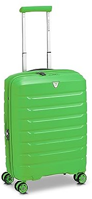 RONCATO B-FLYING Valigia Trolley Cabina Espandibile 4 Ruote 55x40x20/25 cm Rigida con Chiusura TSA, Bagaglio a Mano - VERDE LIME