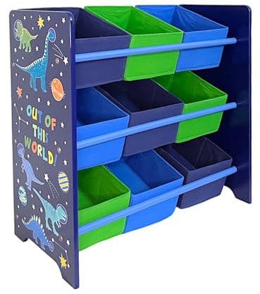 HOMELOX Kids Toys Storage Dinosaur Designs 9 Tub Storage Drawers Glow in the Dark Kid Clothes Crafts & Toys