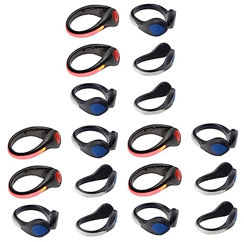CLISPEED 12 STK Laufende Lichter Led-sicherheits-lauflicht Laufendes Sicherheitslicht Schuhlichter Zum Gehen Blinklicht Aufstecken Blitzschuh-nachtclip Fahren Reiten Plastik Nachtlauf