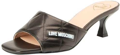 Love Moschino Women's ja28025g0i SabotD.ROCCHETTO55 Nappa Black, 7.5 UK