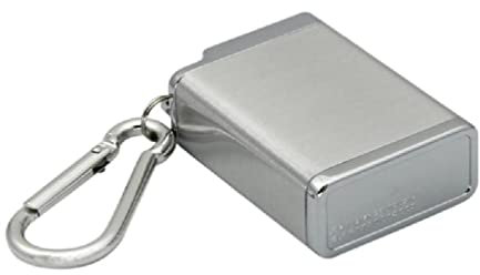 Kleiner tragbarer Feuerzeug-Aschenbecher, Schlüsselanhänger, Metall, geruchsdicht, Staubschale für Outdoor, Reisen, Haushalt, Taschenfeuerzeug, Aschenbecher