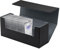 Tolesum Card Deck Box for MTG, Gathering Kartenbox für 580+ Ungesleevte Karten/ 35pt/130pt Sammelkarten Hüllen, PU Leder Magnetic Sammelkarten Box Kompatibel Magic Commander TCG Karten-Schwarz&Grau