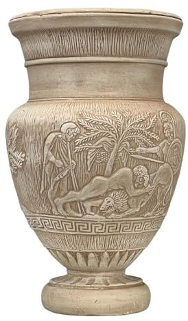 Hercules' Seventh Labor The Cretan Bull - Jarrón de cerámica griega antigua para decoración del hogar