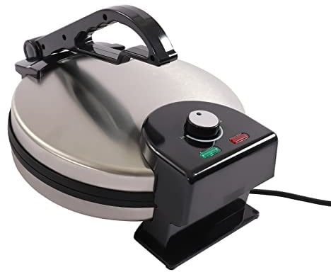 10 Zoll Tortilla Press electric YUNRUX Roti Maker mexico style Taco Presse automatisch Edelstahl Tortilla Maker Antihaftbeschichtet Quesadilla Maker Chapati Maker im indischen Stil Tortilla Maschine