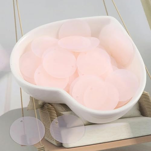 12 mm matte transparente Pailletten, DIY PVC-Pailletten, rund, matt, polnische Pailletten, Nähen, Basteln, Hochzeit, Kinder für Kleidungsstück, Nähzubehör, matt, hellrosa, 12
