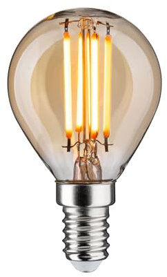 Paulmann 29190 1879 Filament 230V 3-Step-Dim LED Tropfen E14 3 Step Dim 450lm 4,9W 1800K dimmbar Gold Leuchtmittel