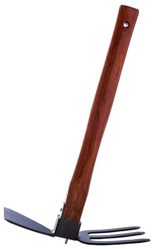 Hoe Garden Tool,Garden Digging Hoe and Rake, Garden Hoe and Rake for Weeding, Planting Soil Smoothing and Loosening (C)